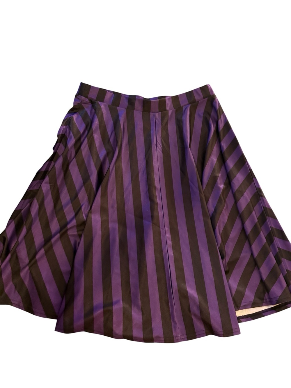 2 for 20HUE Purple and Black Striped Circle Skirt